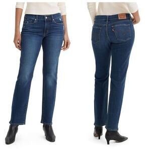 NWT‎ Levi's Sz 6 28/30 Classic Straight Jeans Women's Mid Rise Dark Wash Denim